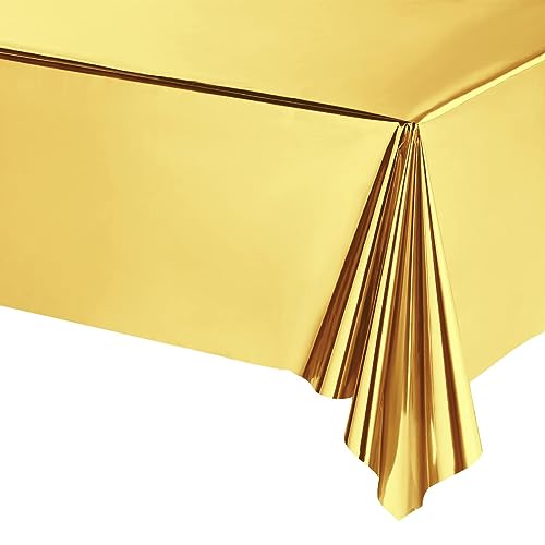 POPOYU Tischdecke Gold,137x274cm Einweg Tischdecke Tischtuch Plastiktischdecke,Tischtuch Rechteckige Tischabdeckung Gartentischdecke Table Cloth für Gastronomie,Feste,Party,Hochzeiten Haushalt POPOYU Tischdecke Gold,137x274cm Einweg Tischdecke Tischtuch Plastiktischdecke,Tischtuch Rechteckige Tischabdeckung Gartentischdecke Table Cloth für Gastronomie,Feste,Party,Hochzeiten Haushalt von POPOYU