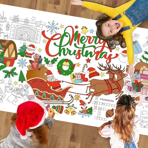 POPOYU Weihnachten Poster zum Ausmalen Kinder,Ausmaltischdecke Weihnachten,31x72in Weihnachten Ausmalen Poster,Riese Papier Weihnachten Bemalbare Tischdecke für Weihnachtsfeier-Geschenke, Zubehör POPOYU Weihnachten Poster zum Ausmalen Kinder,Ausmaltischdecke Weihnachten,31x72in Weihnachten Ausmalen Poster,Riese Papier Weihnachten Bemalbare Tischdecke für Weihnachtsfeier-Geschenke, Zubehör von POPOYU