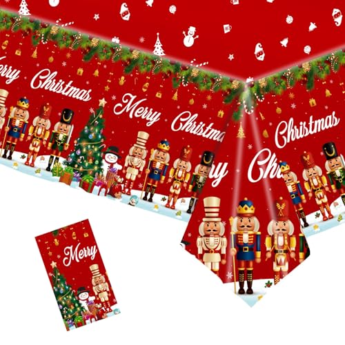 POPOYU Weihnachten Tischdecke, Nussknacker Weihnachtsläufer Rechteckige 137x274cm, Weihnachtstischdecke Xmas Wasserabweisend Tischtuch Tischläufer für Weihnachts Party Küche Festlich Tischdekoration POPOYU Weihnachten Tischdecke, Nussknacker Weihnachtsläufer Rechteckige 137x274cm, Weihnachtstischdecke Xmas Wasserabweisend Tischtuch Tischläufer für Weihnachts Party Küche Festlich Tischdekoration von POPOYU