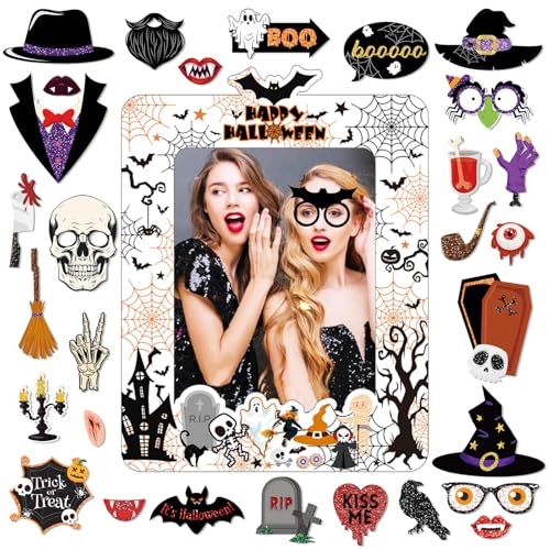 POPOYU 30 Stück Halloween Fotorahmen-Set mit Halloween Photo Booth Requisiten Aufblasbare Fotorahmen Selfie Bilderrahmen Halloween Fotobox Accessoires für Halloween Party Dekoration POPOYU 30 Stück Halloween Fotorahmen-Set mit Halloween Photo Booth Requisiten Aufblasbare Fotorahmen Selfie Bilderrahmen Halloween Fotobox Accessoires für Halloween Party Dekoration von POPOYU