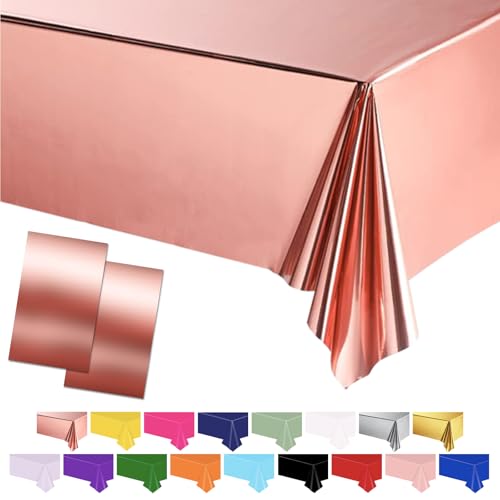 Rose Gold Tischtuch Tischdecken, 137 * 274cm Kunststoff wasserdicht Tabelle deckt Party Tischdekorationen für Kinder Picknick Geburtstag, Graduierung Hochzeit Party Supplies Rose Gold Tischtuch Tischdecken, 137 * 274cm Kunststoff wasserdicht Tabelle deckt Party Tischdekorationen für Kinder Picknick Geburtstag, Graduierung Hochzeit Party Supplies von POPOYU