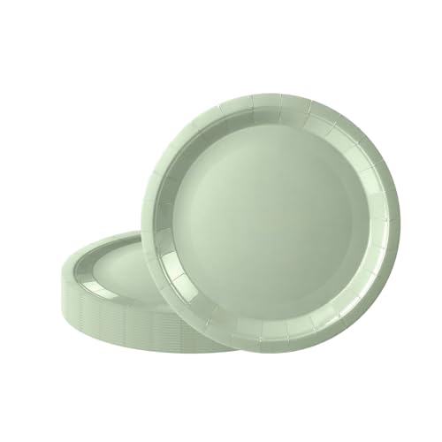 Salbei Grün Pappteller,16 Stück Einwegteller Weiss,18CM Rund Teller Einmalteller Einweg Geschirr,7inch Partyteller Einmalgeschirr Tisch Dekorationen Partygeschirr für Hochzeit Garten Geburtstag Party Salbei Grün Pappteller,16 Stück Einwegteller Weiss,18CM Rund Teller Einmalteller Einweg Geschirr,7inch Partyteller Einmalgeschirr Tisch Dekorationen Partygeschirr für Hochzeit Garten Geburtstag Party von POPOYU