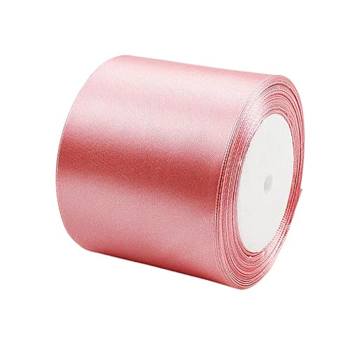 23m Satinband Geschenkband Bohnenpastenpulver 75mm Breit,Trauer Band Schleifenband Satin Dekoband Geschenkverpackung Deko Stoffband für Halloween Weihnachten Hochzeit Taufe Geburtstag DIY-Handwerk von POPOYU