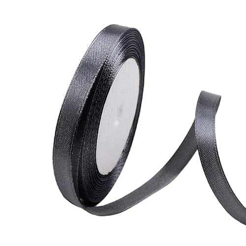 Satinband Dunkelgrau 10mm, 23 Meters Dekoration Präsent Geschenkband Breit Schleifenband, Stoffband für Kleid Hochzeit, Taufe und Geburtstag Geschenke,Satin Dekoband, Deko Band Geschenkverpackung Satinband Dunkelgrau 10mm, 23 Meters Dekoration Präsent Geschenkband Breit Schleifenband, Stoffband für Kleid Hochzeit, Taufe und Geburtstag Geschenke,Satin Dekoband, Deko Band Geschenkverpackung von POPOYU