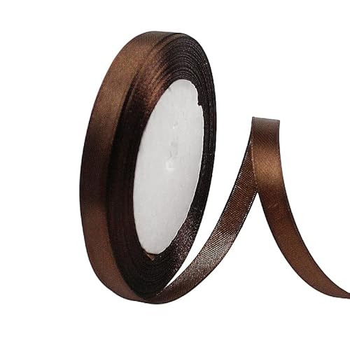 Satinband Kaffee 10mm, 23 Meters Dekoration Präsent Geschenkband Breit Schleifenband, Stoffband für Kleid Hochzeit, Taufe und Geburtstag Geschenke,Satin Dekoband, Deko Band Geschenkverpackung Satinband Kaffee 10mm, 23 Meters Dekoration Präsent Geschenkband Breit Schleifenband, Stoffband für Kleid Hochzeit, Taufe und Geburtstag Geschenke,Satin Dekoband, Deko Band Geschenkverpackung von POPOYU