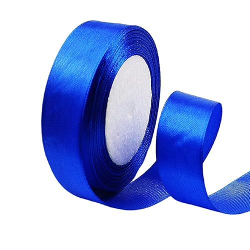 23Meter Satinband Königsblau 25mm Satinband Bänder,Breit Schleifenband Dekoband Stoffband Geschenkband Hochzeitsdeko Schleife für Geschenkverpackung,Kunsthandwerk,Haarschleifen,Blumenstrauß,Dekoration von POPOYU