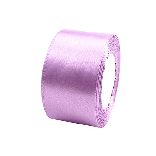Satinband Purpur Rosa 50mm, 23 Meters Dekoration Präsent Geschenkband breit Schleifenband, Stoffband für kleid Hochzeit, Taufe und Geburtstag Geschenke,Satin Dekoband, Deko Band Geschenkverpackung von POPOYU