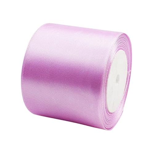 Satinband Lila Pulver 75mm, 22 Meters Dekoration Präsent Geschenkband breit Schleifenband, Stoffband für Kleid Hochzeit, Taufe und Geburtstag Geschenke,Satin Dekoband, Deko Band Geschenkverpackung von POPOYU