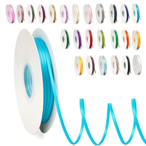 Satinband Pfauenblau 3mm,91m Satinbänder Schleifenband Dekoband Doppelseitig Geschenkband Geschenkverpackung Bänder zum Luftballons Blume Handgefertigt Wide Satin Ribbon 0.3CM for Wedding Car Satinband Pfauenblau 3mm,91m Satinbänder Schleifenband Dekoband Doppelseitig Geschenkband Geschenkverpackung Bänder zum Luftballons Blume Handgefertigt Wide Satin Ribbon 0.3CM for Wedding Car von POPOYU