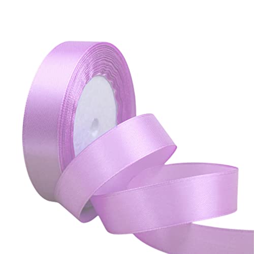 Satinband Purpur Rosa 20mm, 22 Meters Dekoration Präsent Geschenkband breit Schleifenband, Stoffband für kleid Hochzeit, Taufe und Geburtstag Geschenke,Satin Dekoband, Deko Band Geschenkverpackung von POPOYU