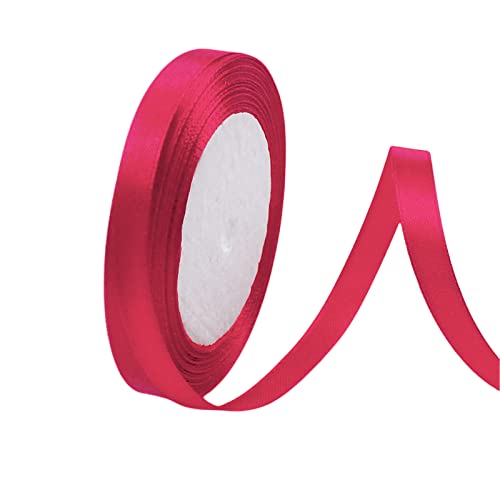Satinband Rose Rot 10mm, 23 Meters Dekoration Präsent Geschenkband Breit Schleifenband, Stoffband für Kleid Hochzeit, Taufe und Geburtstag Geschenke,Satin Dekoband, Deko Band Geschenkverpackung Satinband Rose Rot 10mm, 23 Meters Dekoration Präsent Geschenkband Breit Schleifenband, Stoffband für Kleid Hochzeit, Taufe und Geburtstag Geschenke,Satin Dekoband, Deko Band Geschenkverpackung von POPOYU