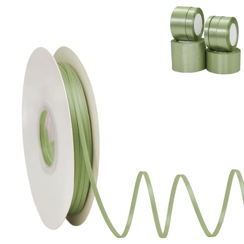 Satinband Salbeigrün 3mm, 91m Satinbänder Schleifenband Dekoband Doppelseitig Geschenkband Geschenkverpackung Bänder zum Luftballons Blume Handgefertigt Weihnachten Geburtstag Party Dekoration Satinband Salbeigrün 3mm, 91m Satinbänder Schleifenband Dekoband Doppelseitig Geschenkband Geschenkverpackung Bänder zum Luftballons Blume Handgefertigt Weihnachten Geburtstag Party Dekoration von POPOYU