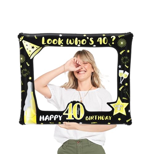 Schwarzes Gold Aufblasbarer Fotorahmen für 40. Geburtstag Party,40. Geburtstag Selfie Bilderrahmen Lustige Aufblasbare Fotorahmen Fotorequisiten für Männer Frauen Geburtstag Party Feste Dekorationen Schwarzes Gold Aufblasbarer Fotorahmen für 40. Geburtstag Party,40. Geburtstag Selfie Bilderrahmen Lustige Aufblasbare Fotorahmen Fotorequisiten für Männer Frauen Geburtstag Party Feste Dekorationen von POPOYU