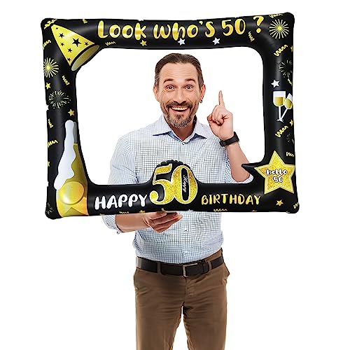 Schwarzes Gold Aufblasbarer Fotorahmen für 50. Geburtstag Party,50. Geburtstag Selfie Bilderrahmen Lustige Aufblasbare Fotorahmen Fotorequisiten für Männer Frauen Geburtstag Party Feste Dekorationen Schwarzes Gold Aufblasbarer Fotorahmen für 50. Geburtstag Party,50. Geburtstag Selfie Bilderrahmen Lustige Aufblasbare Fotorahmen Fotorequisiten für Männer Frauen Geburtstag Party Feste Dekorationen von POPOYU