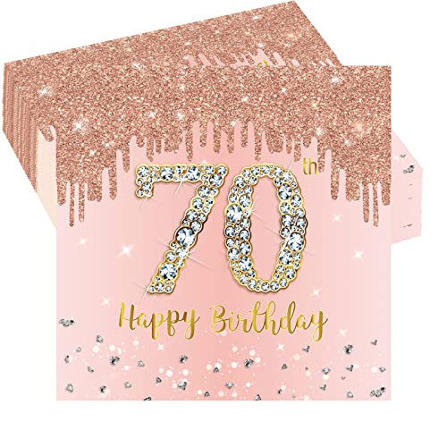 POPOYU 20 Stück Servietten 70. Geburtstag Roségold,Servietten Rosegold 70,Roségold Party DekorationServietten,70 GeburtstagServietten Rosa für Frauen 70. Geburtstag Party Partyzubehör POPOYU 20 Stück Servietten 70. Geburtstag Roségold,Servietten Rosegold 70,Roségold Party DekorationServietten,70 GeburtstagServietten Rosa für Frauen 70. Geburtstag Party Partyzubehör von POPOYU
