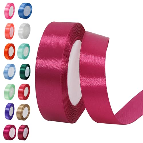 Tiefes Rosenrot Satinband Dekoband Stoffband,20mmx23m Satinbänder Geschenkbänder Geschenkband Schleifenband Ribbon für Hochzeit,Valentinstag,Geburtstag Geschenke,DIY Handwerk,Sträuße Verpackung Tiefes Rosenrot Satinband Dekoband Stoffband,20mmx23m Satinbänder Geschenkbänder Geschenkband Schleifenband Ribbon für Hochzeit,Valentinstag,Geburtstag Geschenke,DIY Handwerk,Sträuße Verpackung von POPOYU