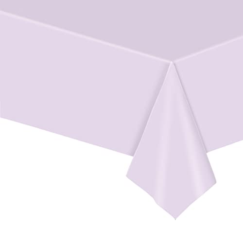 Tischdecke Helles Lila Einweg Tischdecke Tischtuch Plastiktischdecke 137x274cm,Tischtuch Rechteckige Tischabdeckung Gartentischdecke Table Cloth für Gastronomie,Feste,Party,Hochzeiten oder Haushalt von POPOYU