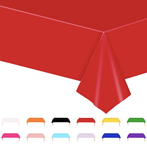 Tischdecke Rot,137x274cm Einweg Tischdecke Tischtuch Plastiktischdecke,Tischtuch Rechteckige Tischabdeckung Gartentischdecke Outdoor Table Cloth für Gastronomie,Feste,Party,Hochzeiten oder Haushalt Tischdecke Rot,137x274cm Einweg Tischdecke Tischtuch Plastiktischdecke,Tischtuch Rechteckige Tischabdeckung Gartentischdecke Outdoor Table Cloth für Gastronomie,Feste,Party,Hochzeiten oder Haushalt von POPOYU