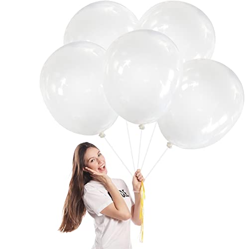 Luftballons Transparent Groß 45cm/18 Zoll Ballons,5 Stück Riesen Latex Luftballons XXL Runde Helium Ballon Partyballon Deko für Geburtstag,Hochzeit,Geschlecht Offenbaren,Brautdusche,Babyparty Luftballons Transparent Groß 45cm/18 Zoll Ballons,5 Stück Riesen Latex Luftballons XXL Runde Helium Ballon Partyballon Deko für Geburtstag,Hochzeit,Geschlecht Offenbaren,Brautdusche,Babyparty von POPOYU