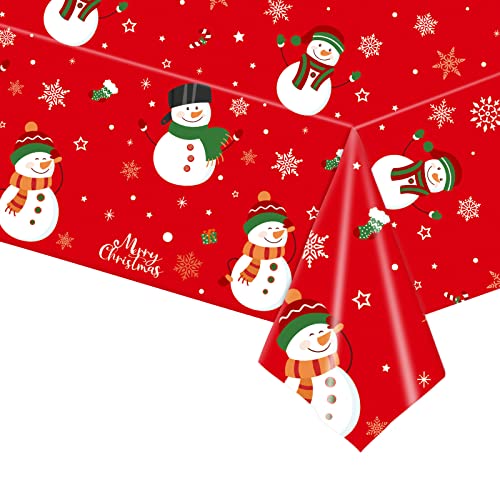 POPOYU Weihnachtstischdecke,Rot Einweg Tischdecke Weihnachten,Groß Rechteckige Weihnachtsmann Schneemann Weihnachten Tischhussen Esstischdecke für Weihnachts Party Tischdecke Tischtuch(137x274cm) POPOYU Weihnachtstischdecke,Rot Einweg Tischdecke Weihnachten,Groß Rechteckige Weihnachtsmann Schneemann Weihnachten Tischhussen Esstischdecke für Weihnachts Party Tischdecke Tischtuch(137x274cm) von POPOYU