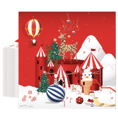 Weihnachtsservietten Papier 20 Stück Weihnachten Servietten Rot Winterservietten Tischdeko 33x33cm Weihnachten Deko Fröhliche Weihnachten Servietten Xmas Napkins Papierservietten für Weihnachtstisch Weihnachtsservietten Papier 20 Stück Weihnachten Servietten Rot Winterservietten Tischdeko 33x33cm Weihnachten Deko Fröhliche Weihnachten Servietten Xmas Napkins Papierservietten für Weihnachtstisch von POPOYU