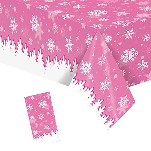 Weihnachtstischdecke Schneeflocke,130x220cm Tischdecke Rosa Weihnachten Rechteckige Weihnachten Tischhussen Tischläufe aus Kunststoff,wasserdichte Ölbeständig Tischdecken für Party,Picknick Weihnachtstischdecke Schneeflocke,130x220cm Tischdecke Rosa Weihnachten Rechteckige Weihnachten Tischhussen Tischläufe aus Kunststoff,wasserdichte Ölbeständig Tischdecken für Party,Picknick von POPOYU