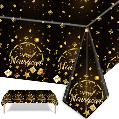 Weihnachtstischdecke Schwarzes Gold,137x274cm Tischdecke Weihnachten Rechteckige New Year Tischhussen Tischläufe Xmas Tischdecke Esstischdecke,Groß Tischläufer Weihnachts Party Tischdecke Tischtuch Weihnachtstischdecke Schwarzes Gold,137x274cm Tischdecke Weihnachten Rechteckige New Year Tischhussen Tischläufe Xmas Tischdecke Esstischdecke,Groß Tischläufer Weihnachts Party Tischdecke Tischtuch von POPOYU