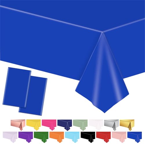 POPOYU 2x Königsblaue Tischdecke, 137 x 274 cm, Wasserfest, Party Dekoration für Hochzeiten, Geburtstage, Picknick & mehr POPOYU 2x Königsblaue Tischdecke, 137 x 274 cm, Wasserfest, Party Dekoration für Hochzeiten, Geburtstage, Picknick & mehr von POPOYU