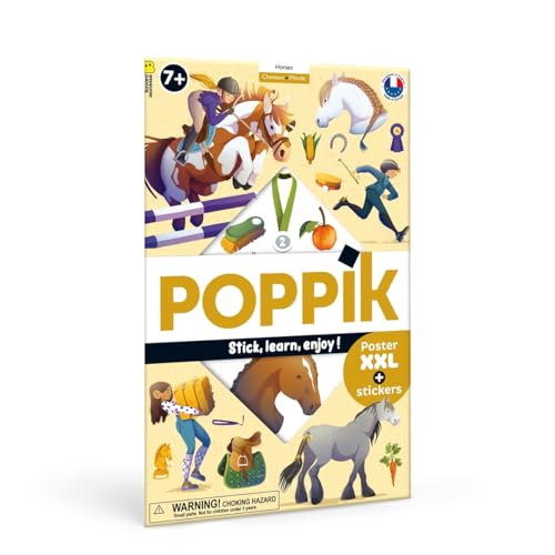 POPPIK 1841263 Sticker-Poster, Pferde, interaktives Lernposter mit ablösbaren Aufklebern, mehrsprachiges Wissensposter, für Kinder ab 7 Jahren, 68 x 100 cm POPPIK 1841263 Sticker-Poster, Pferde, interaktives Lernposter mit ablösbaren Aufklebern, mehrsprachiges Wissensposter, für Kinder ab 7 Jahren, 68 x 100 cm von POPPIK