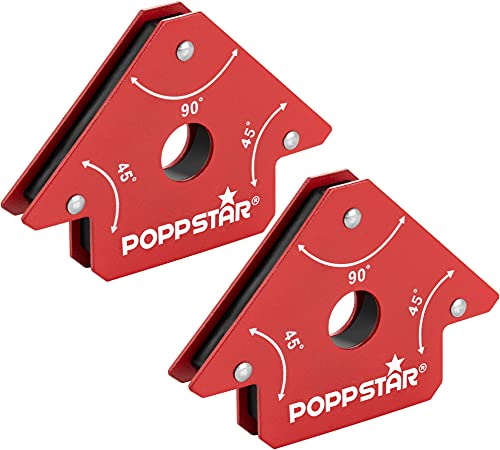Poppstar Schweißmagnet klein 2er-Set/Magnet Schweißwinkel mit Haftkraft 11,3 kg, Winkelmaße 45°, 90°, 135° Poppstar Schweißmagnet klein 2er-Set/Magnet Schweißwinkel mit Haftkraft 11,3 kg, Winkelmaße 45°, 90°, 135° von POPPSTAR