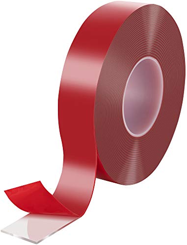 POPPSTAR doppelseitiges Klebeband (10 m x 38 mm x 2 mm) Acryl-Klebeband transparent von POPPSTAR