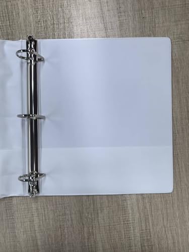 POPRUN 3 D-Ringbuch 2,5 cm, PVC-frei, robuster Organizer mit 2 Innentaschen für Schule und Büro, robuster Ordner für 225 Blatt (21,6 x 27,9 cm Papier), 2 Stück, Weiß von POPRUN