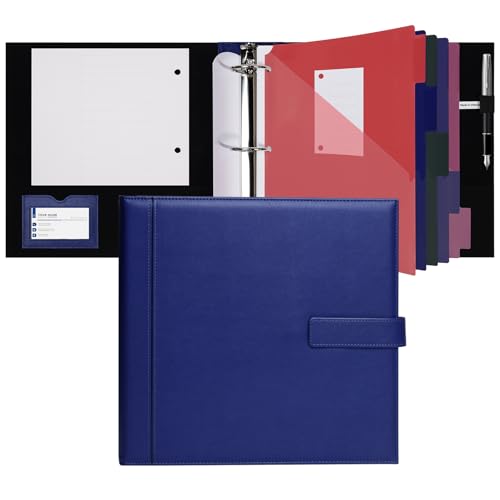POPRUN 3-Ringbuch aus PU-Leder, 3,8 cm, professioneller Business-Organizer, inklusive PP-Trennblätter, 100 g/m²/Klasse AA Füllpapier, Karte und Aufkleber für Tabs, ideal für Büropräsentationen POPRUN 3-Ringbuch aus PU-Leder, 3,8 cm, professioneller Business-Organizer, inklusive PP-Trennblätter, 100 g/m²/Klasse AA Füllpapier, Karte und Aufkleber für Tabs, ideal für Büropräsentationen von POPRUN