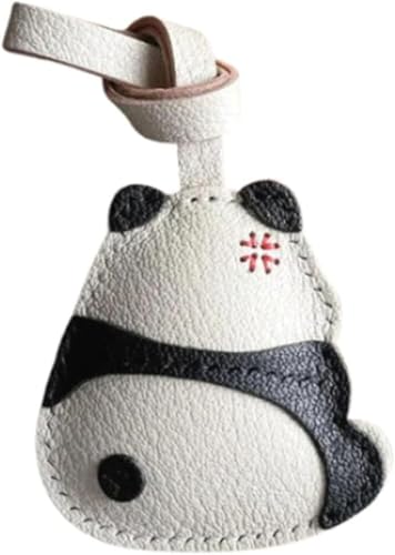 POPSEWING Schaffell-Anhänger „Süßer wütender Panda“, DIY-Set, süßer Geldbörsen-Anhänger, Auto-Schlüsselanhänger mit Nähset, einzigartiges personalisiertes Geschenk (Anhänger) von POPSEWING