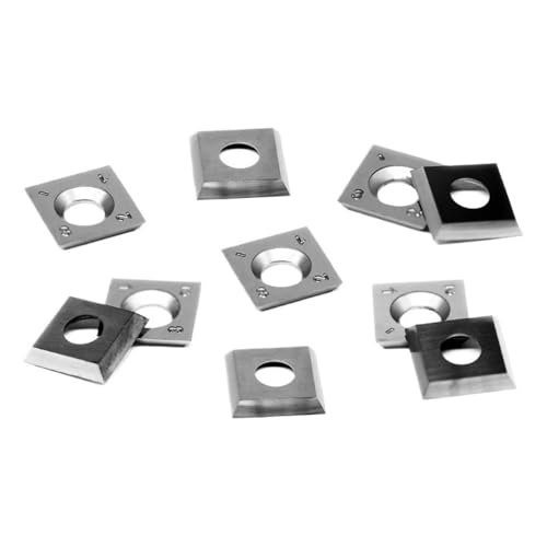 1 Satz quadratischer, gerader Wolframkarbid-Ersatz, Schneideinsatz 15 x 15 x 2,5 mm for Spiralhobelwerkzeuge von POQAX