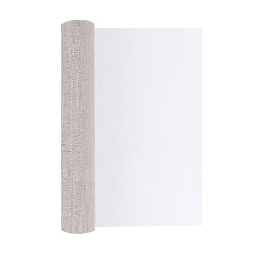 POQAX 1 m Leinwandrolle aus Leinenmischgewebe, 38 68 88 cm Breite, professionelle Leere Leinwandstoffrolle for Malen, 1 Stück(68cm) von POQAX