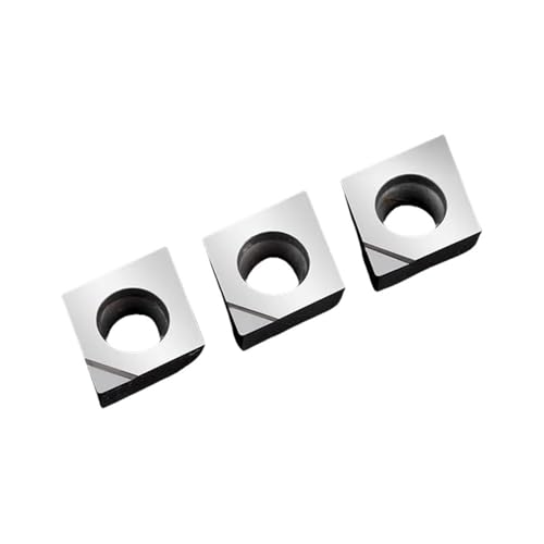 POQAX 10 Stück CBN-Hartmetall-Drehmeißel, CCMT060202/0204 CCMT09T302/304/308 CCMT120402 PCD-Hartmetall-Drehwerkzeugeinsätze(PCD,CCMT120402) von POQAX