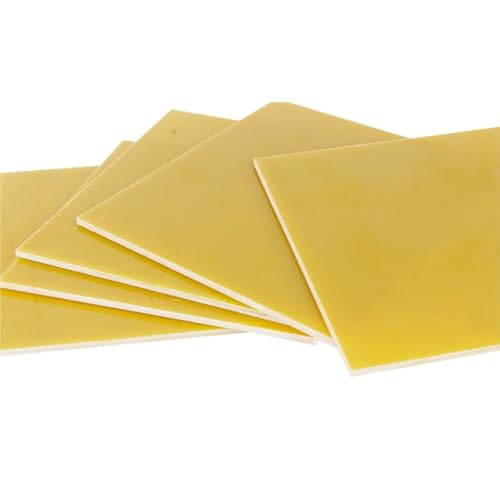 POQAX 12 Stück temperaturbeständige Platten for 3D-Druck, 100 mm x 0,8, dünne Platte aus 3240-Epoxidharz, Fiberglasplatte POQAX 12 Stück temperaturbeständige Platten for 3D-Druck, 100 mm x 0,8, dünne Platte aus 3240-Epoxidharz, Fiberglasplatte von POQAX