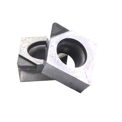 POQAX 2 Stück CCMT09T304 PCD CBN-Diamant-Einsätze, hochabriebfestes CNC-Innendrehwerkzeug for gehärteten Stahl(CCGT09T304,PCD) von POQAX