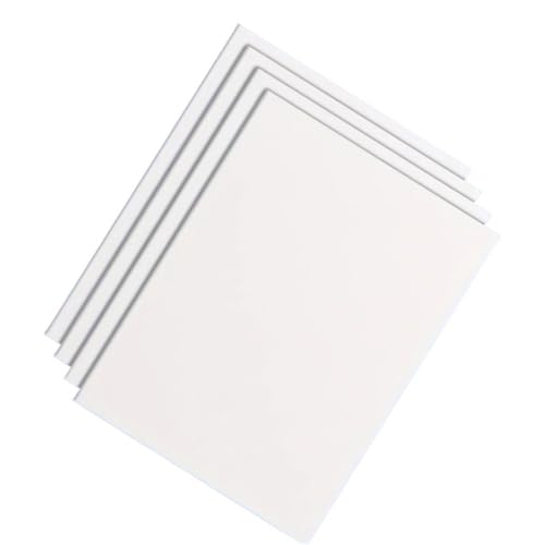 POQAX 4 Stück weiße tragbare Zeichenbretter, 8 x 10 Zoll, leere, flache Malblätter for Zeichnen von Tempera von POQAX