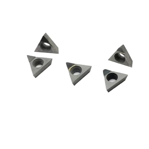 POQAX CNC-Hartmetall-Drehwerkzeug, hohe Schneidleistung, PCD-CBN-Einsätze TPGH080202 TPGH080204 TPGH080208, 5 Stück(TPGH080208 PCD) von POQAX