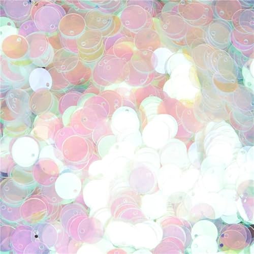 Transparente Pailletten, 3–30 mm, Kleidungszubehör, flache/becherförmige, runde, lose PVC-Pailletten for Hochzeitsdekoration, 10 g(10mm ab clear) von POQAX