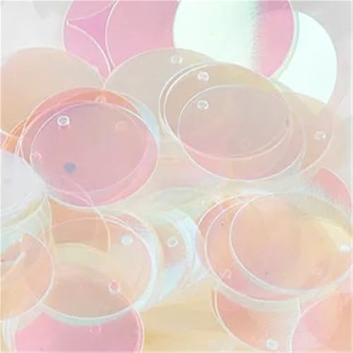 Transparente Pailletten, 3–30 mm, Kleidungszubehör, flache/becherförmige, runde, lose PVC-Pailletten for Hochzeitsdekoration, 10 g(20mm ab clear) von POQAX