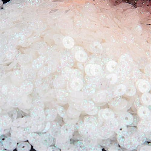 Transparente Pailletten, 3–30 mm, Kleidungszubehör, flache/becherförmige, runde, lose PVC-Pailletten for Hochzeitsdekoration, 10 g(3mm glitter clear) von POQAX