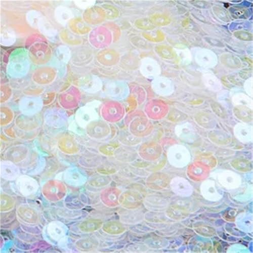 Transparente Pailletten, 3–30 mm, Kleidungszubehör, flache/becherförmige, runde, lose PVC-Pailletten for Hochzeitsdekoration, 10 g(4mm ab clear) von POQAX