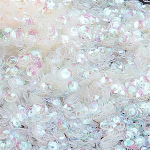 Transparente Pailletten, 3–30 mm, Kleidungszubehör, flache/becherförmige, runde, lose PVC-Pailletten for Hochzeitsdekoration, 10 g(4mm cup ab clear) von POQAX