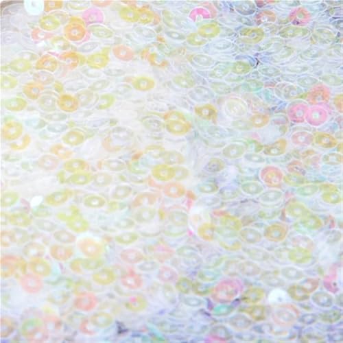 Transparente Pailletten, 3–30 mm, Kleidungszubehör, flache/becherförmige, runde, lose PVC-Pailletten for Hochzeitsdekoration, 10 g(5mm ab clear) von POQAX