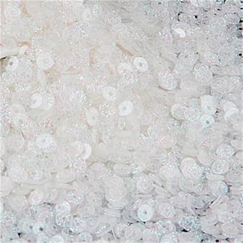 Transparente Pailletten, 3–30 mm, Kleidungszubehör, flache/becherförmige, runde, lose PVC-Pailletten for Hochzeitsdekoration, 10 g(6mm glitter clear) von POQAX