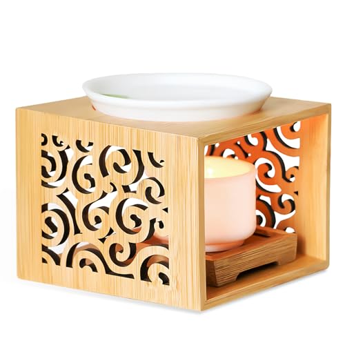 Aromalampe, Keramik Duftlampe, Duftöl Lampe, Duftwachs Lampe, Duftlampe Teelicht, Verbreitung Durch Sanfte Wärme Für Duftöl Und Duftwachs von PORFOYO