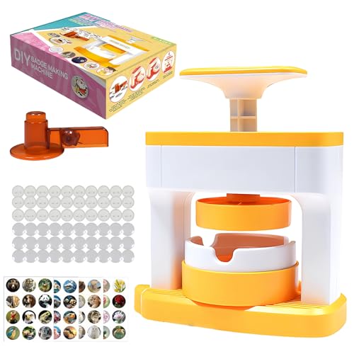 Button Maker Badge Machine, Buttonmaschine Badge Maker, DIY Button Maker Maschine, Push Pull Diy Presse Abzeichen Mit 48-Teiligen Knopfteilen, Badge Button Maker, Für Party Geschenke Diy Kreation Button Maker Badge Machine, Buttonmaschine Badge Maker, DIY Button Maker Maschine, Push Pull Diy Presse Abzeichen Mit 48-Teiligen Knopfteilen, Badge Button Maker, Für Party Geschenke Diy Kreation von PORFOYO